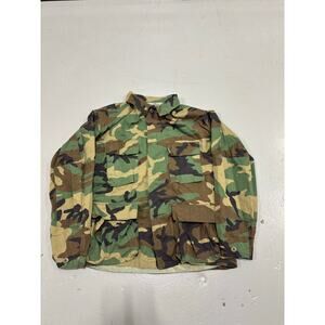 Vtg US Military M81 Woodland Camo BDU Shirt Jacket Medium Regular Gorpcore